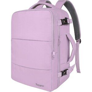 Travel Orchid Purple Backpack for Women Carry On Laptop Bag USB Port TSA Pouch